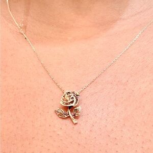 Vintage 14k Gold Rose Charm